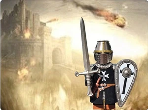 Excuisit Lego custom* Minifigur -Kreuzritter | NEU - Bild 1 von 1
