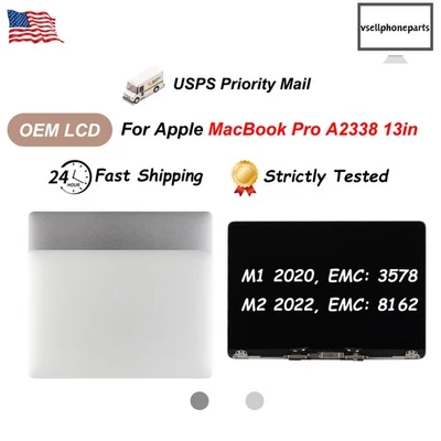 OEM LCD+Top Cover For Apple MacBook Pro A2338 13in Display Screen Replacement - Image 1 of 3