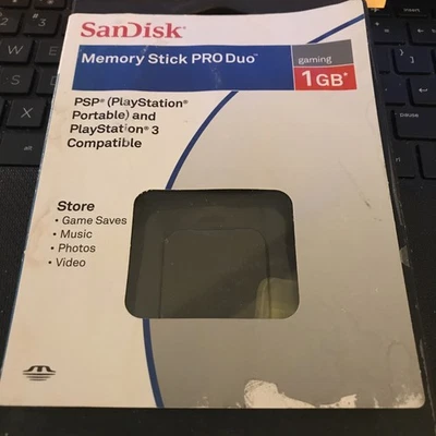 SanDisk 1GB Memory Stick PRO Duo Magic Gate Memory Card Clear Green, PSP - Image 1 of 3