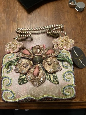 Vintage Mary Frances Hand Beaded Floral Design Handbag With Minor Damage - Image 1 of 4