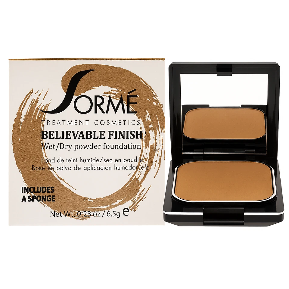 Sorme Believable Finish Wet/Dry Powder Foundation 6.5g 1 Pack New - Image 1 of 1