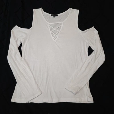 Женская блузка с длинным рукавом Ambiance с открытыми плечами размер XL белая - Изображение 1 из 4