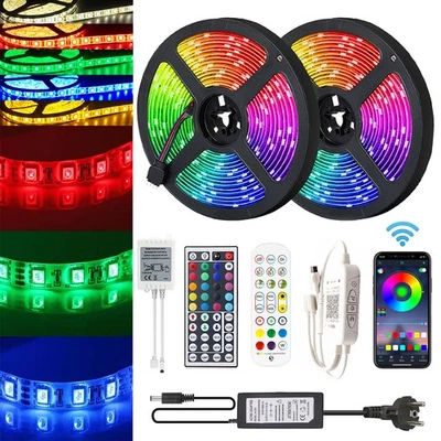 LED Stripe RGB Leiste Streifen 5050 SMD Band Leuchte Leuchte Lichterkette 1m-30m - Bild 1 von 4