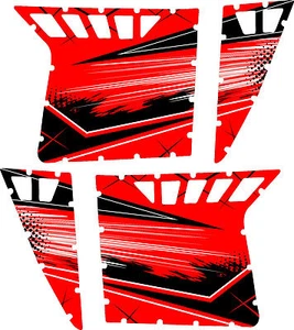 Pro Armor Door Graphics Kit Polaris RZR XP S 900 Razor Red Splash 2008 - 2013 - Picture 1 of 1