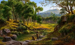 Eugene von Guerard, Warrenheip  "Hills Near Ballarat"   Canvas Prints  Framed   - Picture 1 of 1