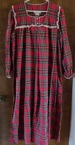 Vestido de noche de franela a cuadros rojo Lanz of Salzburg raro de colección para mujer Materia grande - Imagen 1 de 7