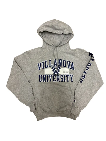 Villanova Wildcats Sweatshirt Mens S Gray Champion University Pullover Hoodie Cover