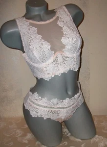 NWT Victoria Secret 34C M Dream Angels High Neck Bralette Thong Set - Picture 1 of 4
