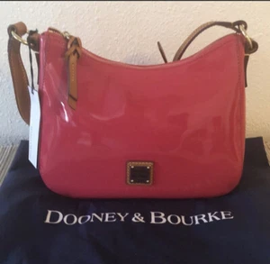 Dooney Bourke Small Kiley Patent Leather Hot Pink - Picture 1 of 8