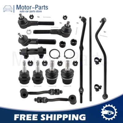 Kit central de extremo de barra estabilizadora rótulas barras de amarre de eslabones de arrastre de 13 piezas para Jeep Cherokee Foto 1 de 4