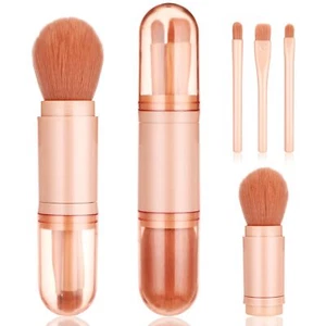 4 In 1 Travel Makeup Brushes Set Professional Foundation Blending Powder Brush - Picture 1 of 7