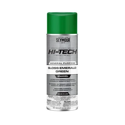 16-126 Seymour Hi-Tech Enamel Spray Paint, Emerald Gloss Green (12 oz.)