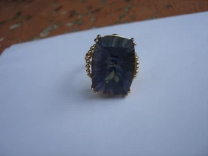 Vintage schöner Mystique Topas Ring 10 Karat Gelbgold Größe 9,25 - Bild 1 von 6