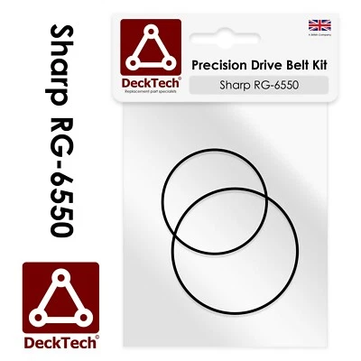 DeckTech™ Replacement Belts for Sharp Cassette Player RG-6550 RG6550 RG 6550 - Image 1 of 3