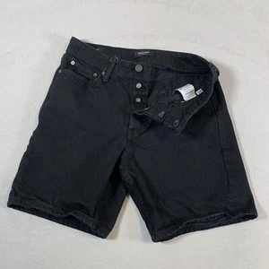 Jack&Jones Short Mens Size Small Black Loose / Chris Model Denim Mid Rise 30x8 - Picture 1 of 14