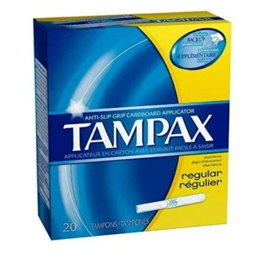 Tampax Applicatore In Cartone Antiscivolo Flushable Assorbenza Regolare 20 Pezzi - Immagine 1 di 4