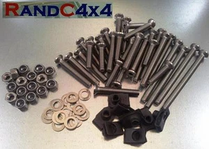 Land Rover Defender 110 County Stainless Steel 4 Door Hinge Bolts kit CSW 1133 - Picture 1 of 3