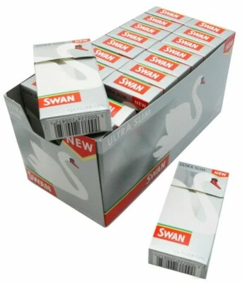 SWAN ULTRA SLIM FILTER TIPS 126 Per Box - Pack of 10 / 20 / 40 Smoking Filters - Image 1 of 4