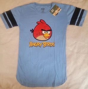 ANGRY BIRDS Girls Nightgown Pajamas Pjs Short Sleeve Size 4 5 6 7 8 10 12 14 16 - Picture 1 of 3