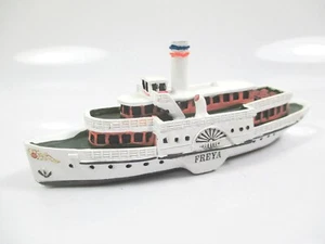 Schiff Modell Raddampfer Freya Sylt List Kiel 12 cm Poly Cruise Ship NEU - Afbeelding 1 van 7