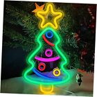 Panneau néon arbre de Noël, arbres de Noël panneaux néon DEL pour décoration murale art, couleur