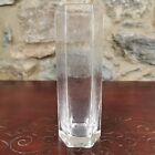 Strukturierte Goebel Kunst Glas Vase, transparent, Hexagonale Zylinder Form