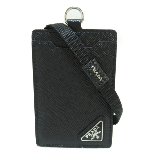 Prada Men's Saffiano Leather Patch Lanyard ID Holder - Bergdorf