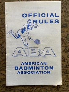 Official ABA American Badminton Association Rules 1968 Vintage - Picture 1 of 2