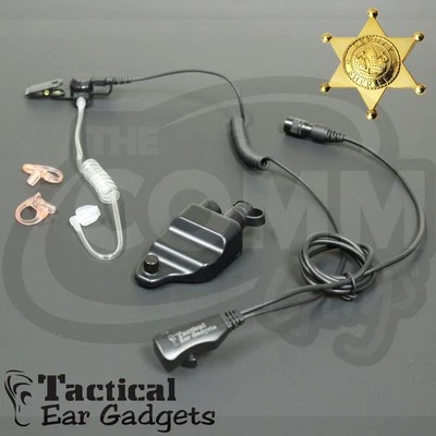 Hawk Lapel Mic Police Earpiece with Tube for Harris XG15 XG25 XG75 P5300 P7300 - Image 1 of 4