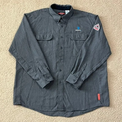Camisa Bulwark FR iQ Series Para Hombres Gris Manga Larga Abotonada Talla 2XL Foto 1 de 4