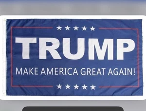 Donald Trump President 45 & 47 MAGA USA 3’x5’ Patriotic Blue Flag Banner NEW - Picture 1 of 1