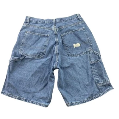 复古 Gap Carpenter 牛仔短裤男式 W31 L8 蓝色 100% 棉口袋拉链 — 第 1/4 张图片