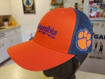 Columbia PFG Clemson Tigers Hat FlexFit 110 Snapback Mesh NCAA - Image 1 of 4