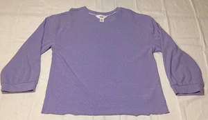 Athleta Girls Purple 3/4 Sleeve Round Neck Pullover Sweatshirt Size XXL/16 - Picture 1 of 4