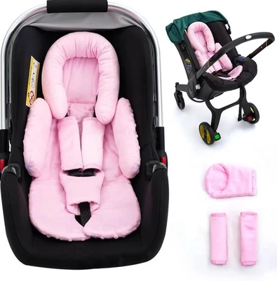Inserto de Asiento de Coche Infantil, Soporte de Cabeza y Cuerpo de Asiento de Coche de Bebé Reversible 2 en 1, 3D Foto 1 de 4