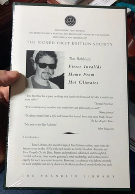 "Fierce Invalids Home from Hot Climates" Tom Robbins Signed, Sealed Franklin - Image 1 of 4