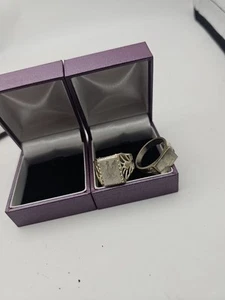 2 x WW2 WW1 Polish air force & WW1 eagle, sterling silver rings - Picture 1 of 6
