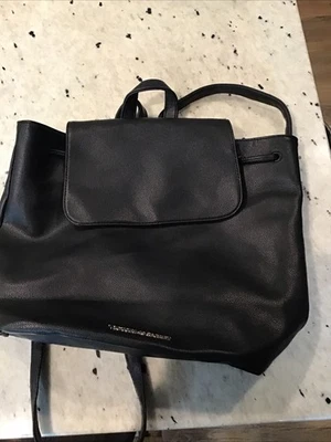 Victoria Secrets Black Leather Backpack Tote Size - Image 1 of 4