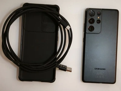 Samsung Galaxy S21 Ultra 5G SM-G998B/DS - 128GB - Phantom Black  - Bild 1 von 4