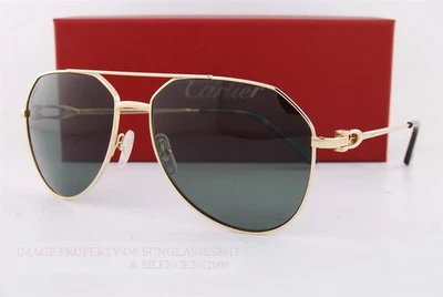 Nuevo cierre auténtico gafas de sol Cartier CT 0364/S-002 dorado/verde Foto 1 de 4