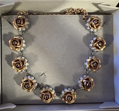 New in Bag Sabika Gold 10 Rose Choker- free domestic shipping  - Image 1 of 2