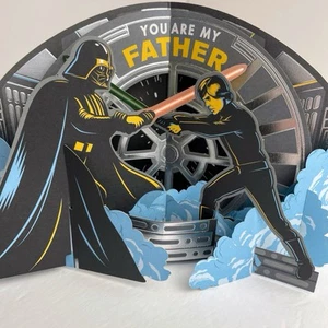 Happy Father’s Day, Star Wars, Luke Darth Vader Pop Up Greeting Card- NEW SEALED - Picture 1 of 13