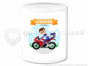 Personalisiertes Geschenk Biker Spardose Motorradfahrer Motorradfahrer Männer Geschenk #2 - Bild 1 von 4