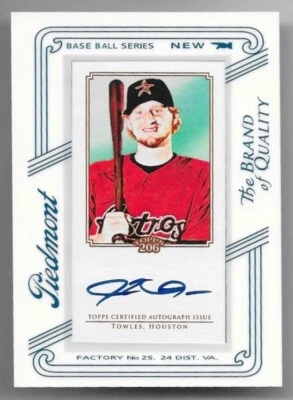 j.r. towles 2010 topps 206 autograph mini framed piedmont auto #ta-jt - Image 1 of 2