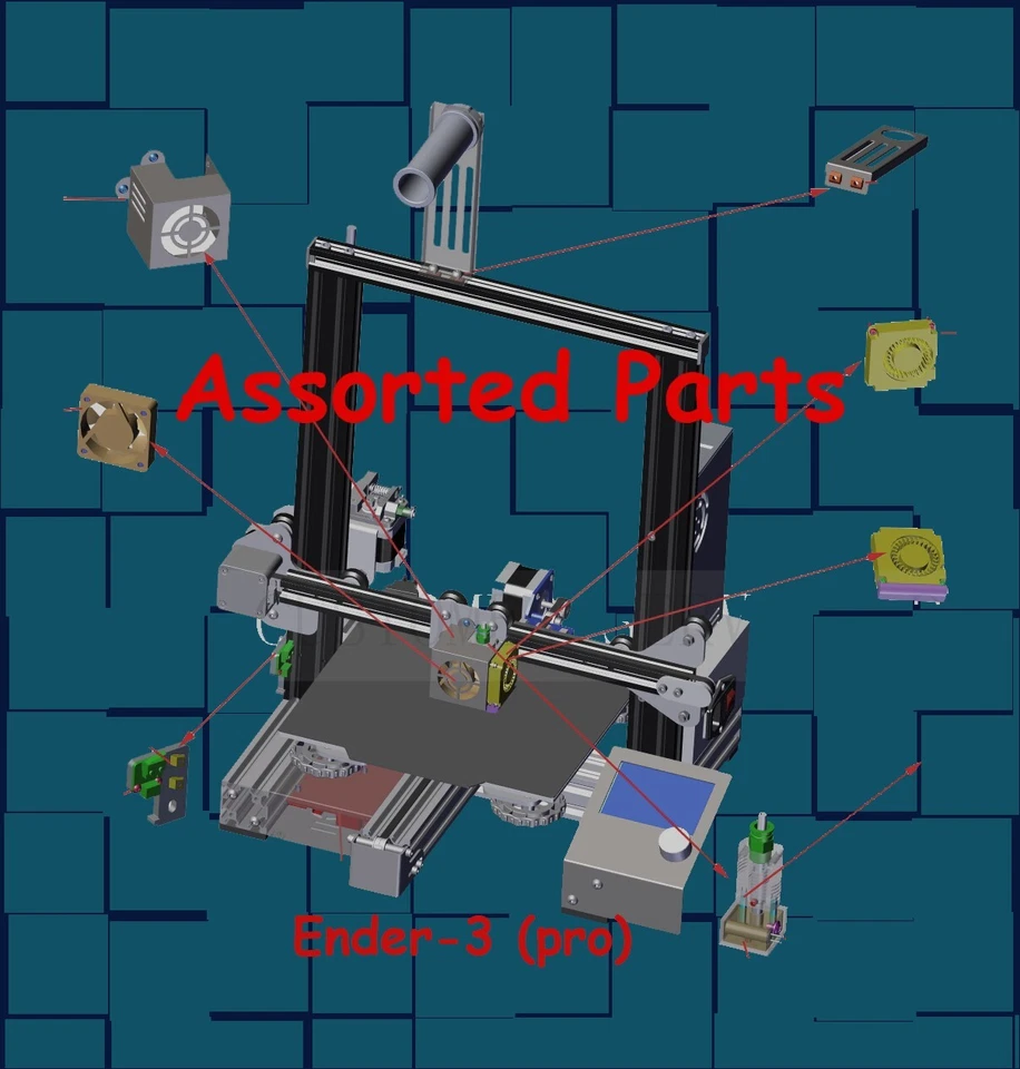 Creality Ender-3 or Ender-3 pro 3D Printer Assorted Parts - Image 1 of 1