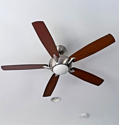 Kichler Ceiling Fan, 52”, 5 blade, brown & stainless, remote - Image 1 of 2