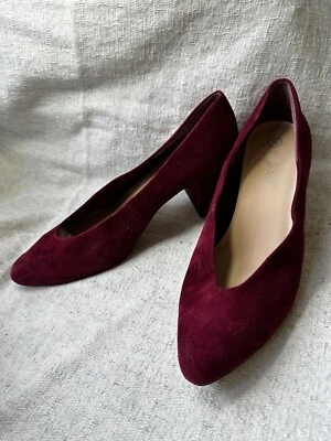 Bella Vita Womens Burgundy Suede Block Heel Pump Sz 12N Pre-owned  - Image 1 of 4