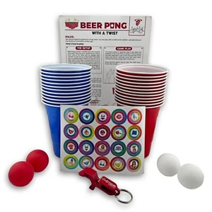 Beer Pong Set - Strip Beer Pong - Picture 1 of 8