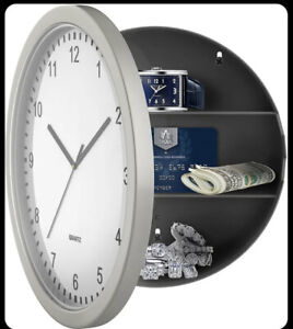 Stalwart 82-5894 Wall Clock with Hidden Safe, 10"