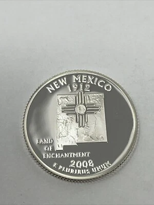 2008 S Proof New Mexico State Quarter Uncirculated US Mint - Image 1 of 4